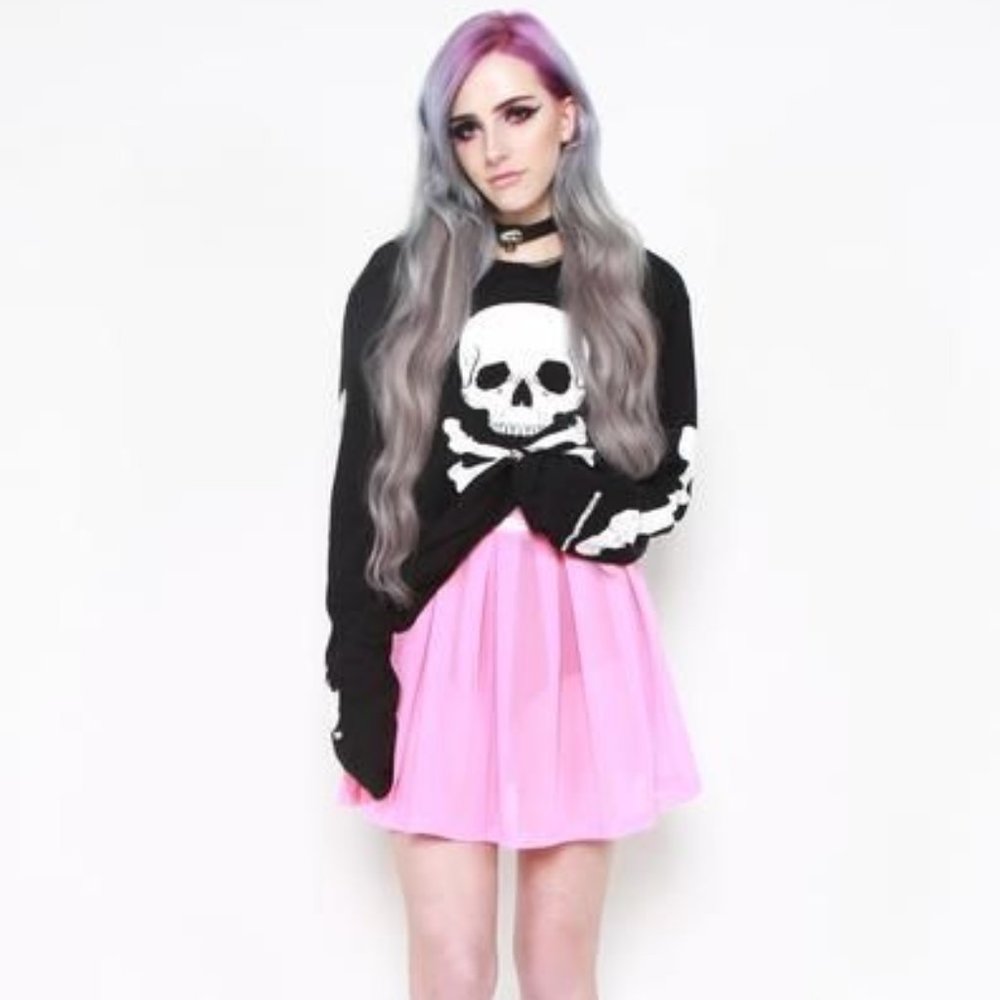 Iron Fist "Behind the Pew" Pink Mesh Mini Skirt